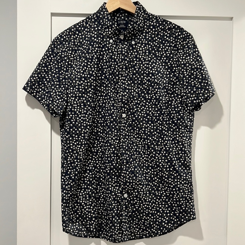 Jcrew Floral Print Patterned Button Down